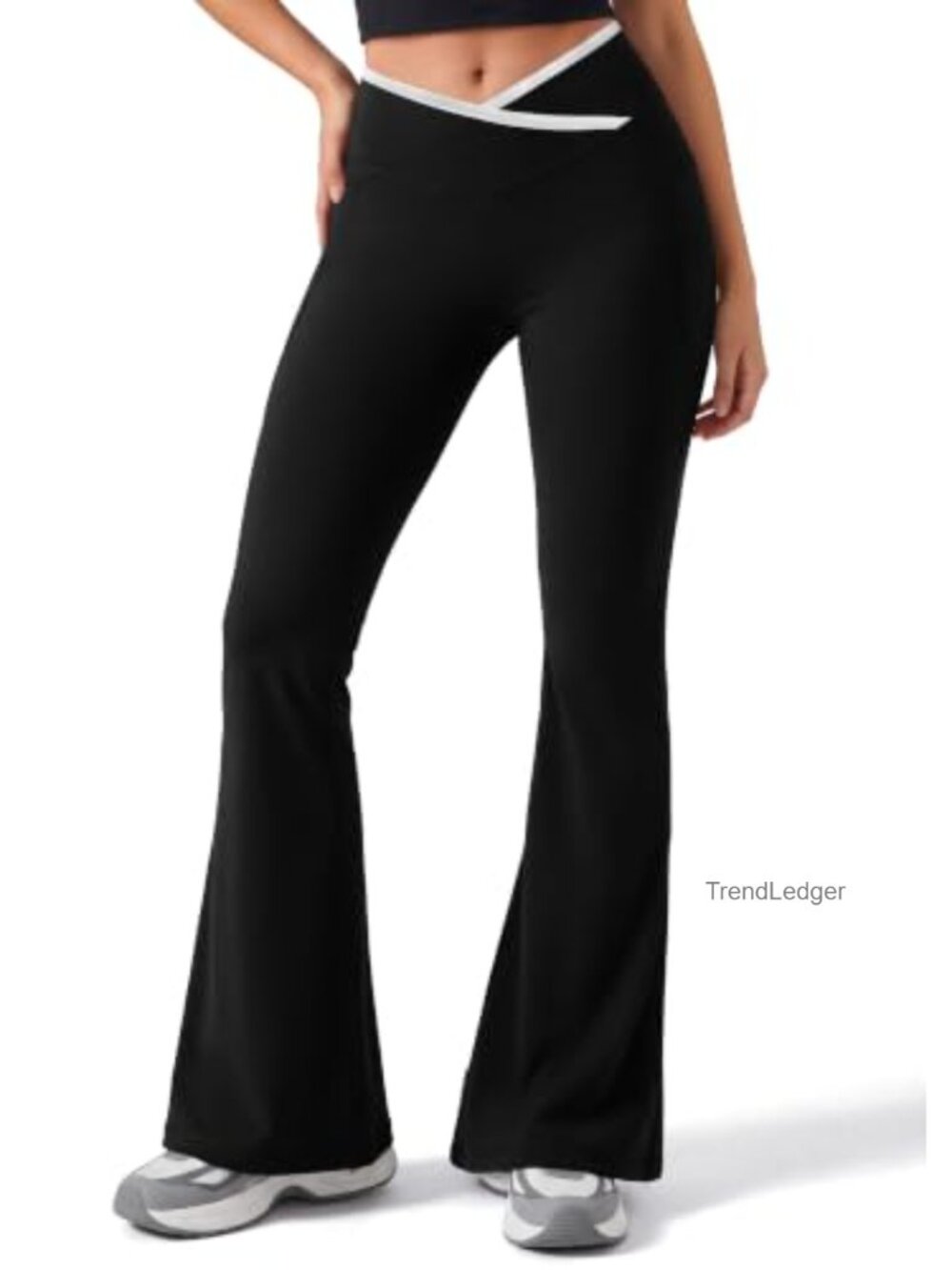 Women's Flare Leggings High Waist Yoga Pants with Pockets
